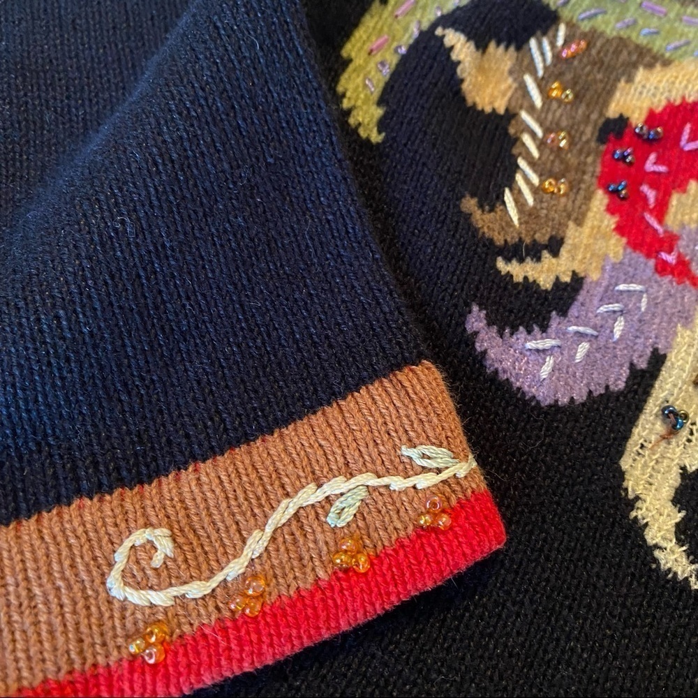 Vintage J Two NY Rooster Embroidered Cardigan Sweater - M - Picture 8 of 14